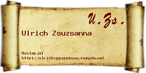 Ulrich Zsuzsanna névjegykártya