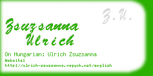 zsuzsanna ulrich business card